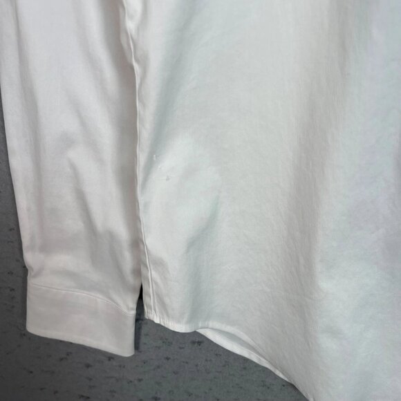 Uniqlo Womens Size XS White Long Sleeve Button-Up Shirt Cotton Blend - Picture 5 of 10
